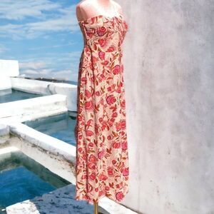 SINCERELY JULES NEW WOMENS LONG SUMMER DRESS MEDIUM FLORAL AND PAISLEY